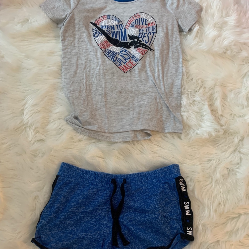 Swim t-shirt and shorts set